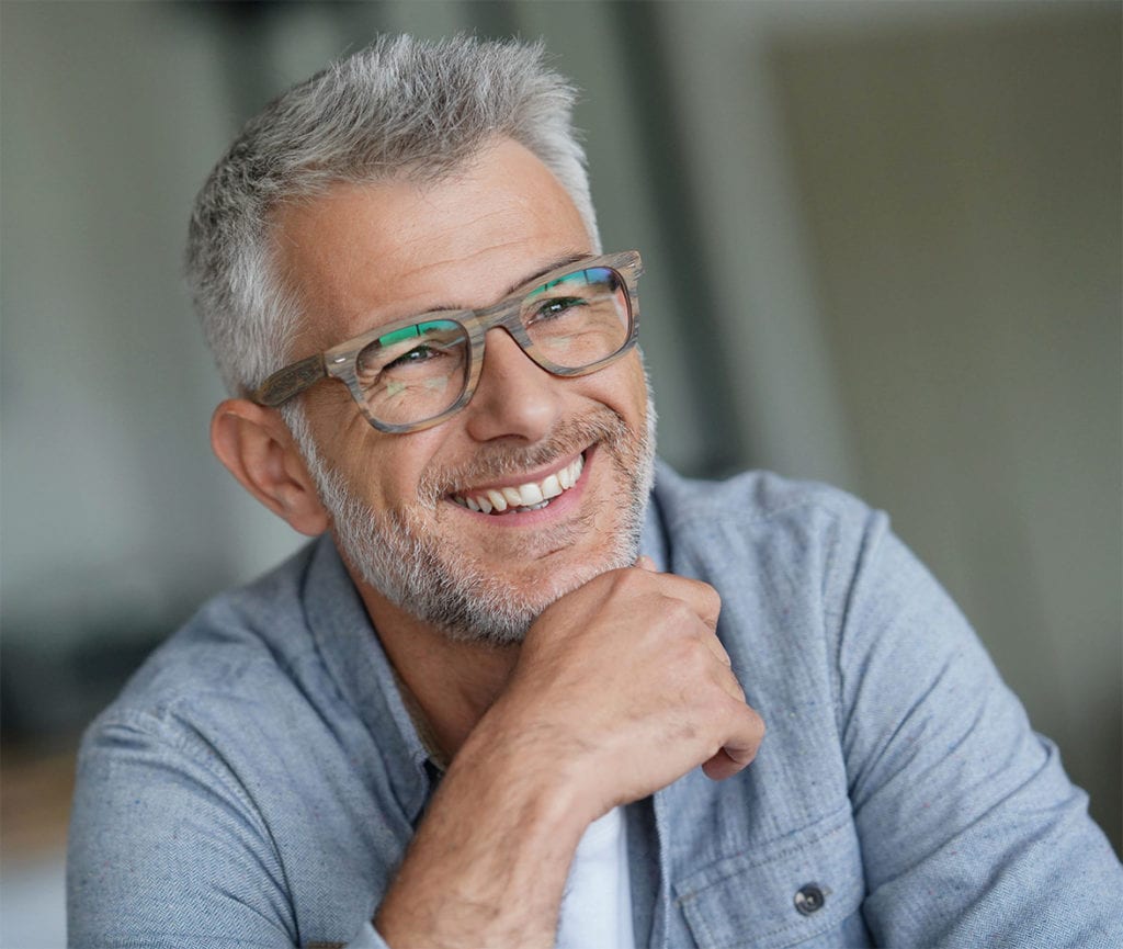 man wearing high quality frames